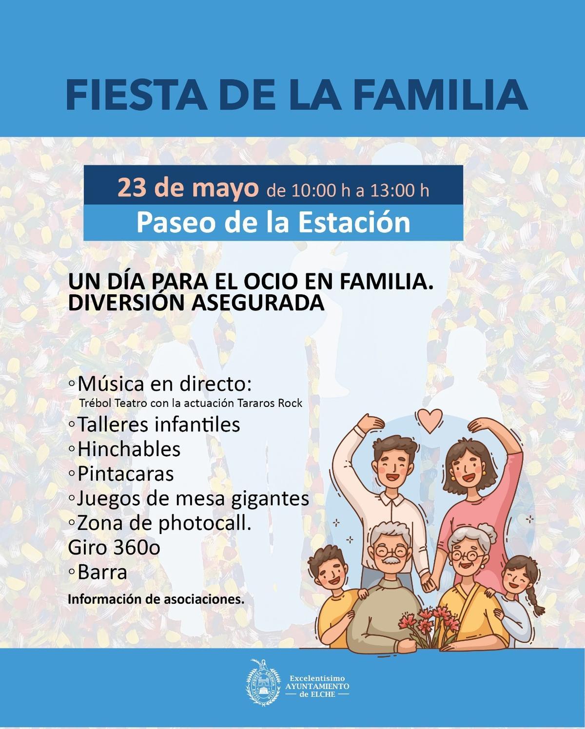 Cartel de la Fiesta de la Familia en Elche