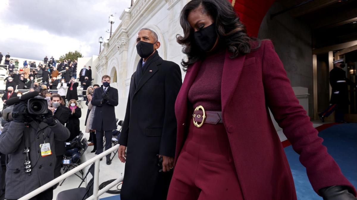 Michelle Obama, soberbia, fue la más elegante en la ceremonia de investidura de Joe Biden