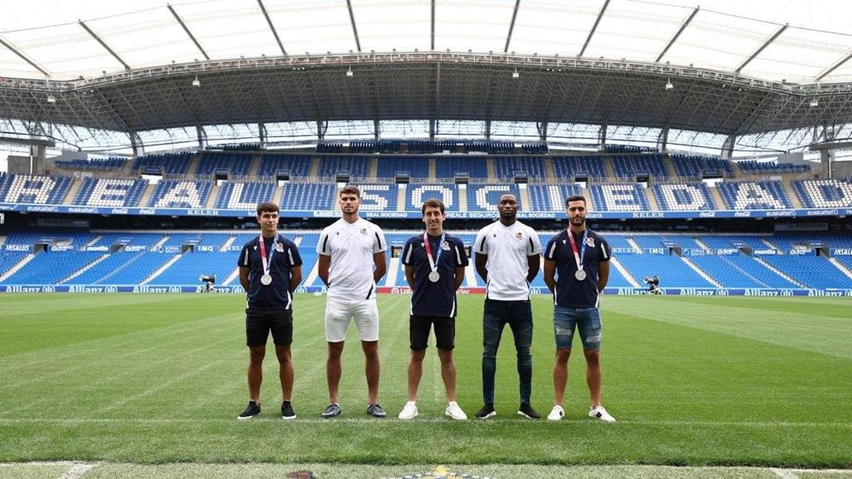 Los tres medallistas de la Real, listos para enfrentarse al Barcelona