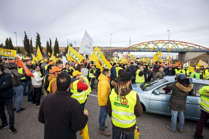 Manifestación de agricultores en Zaragoza