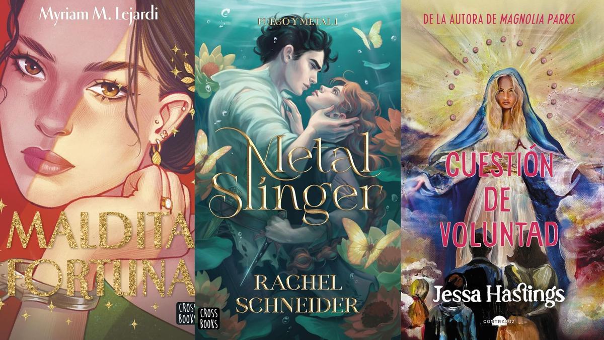 'Maldita fortuna', de Myriam M. Lejardi; 'Metal Slinger', de Rachel Schneider; y 'Cuestión de voluntad', de Jessa Hastings
