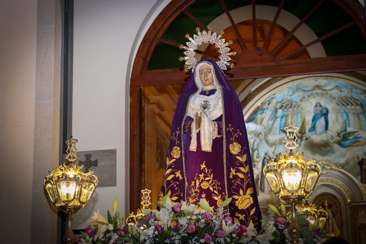 La imagen de la Virgen de los Dolores de Torrent.