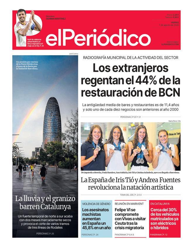 La portada de EL PERIÓDICO del 7 de agosto de 2026
