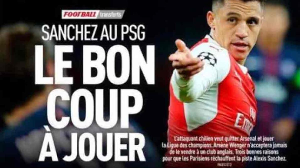 Alexis Sánchez, protagonista en la portada de L'Equipe