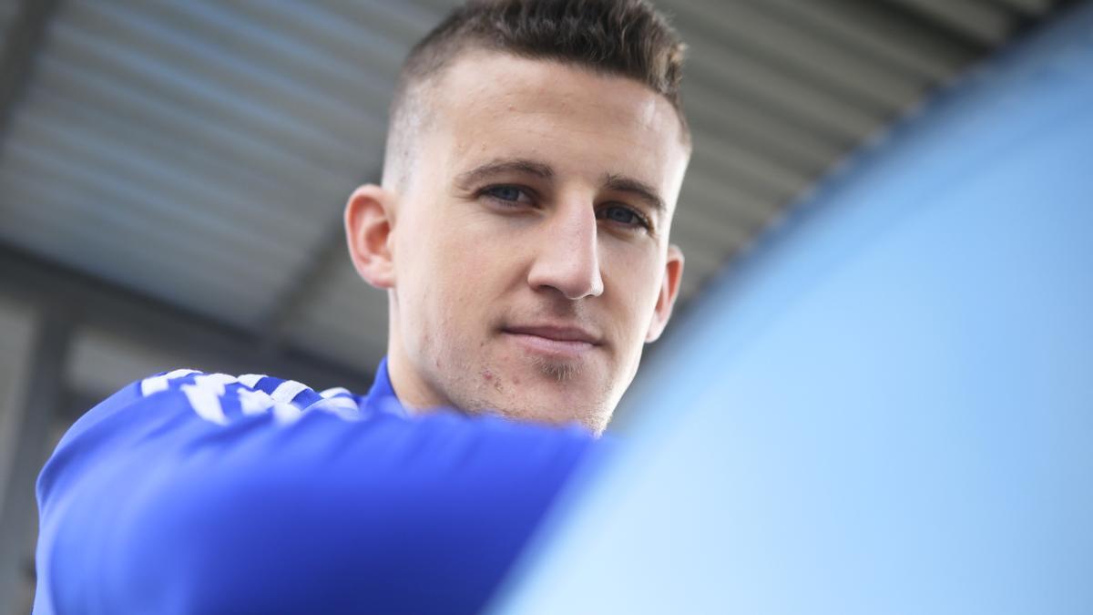 Nieto, antes de un entrenamiento en la Ciudad Deportiva del Real Zaragoza.