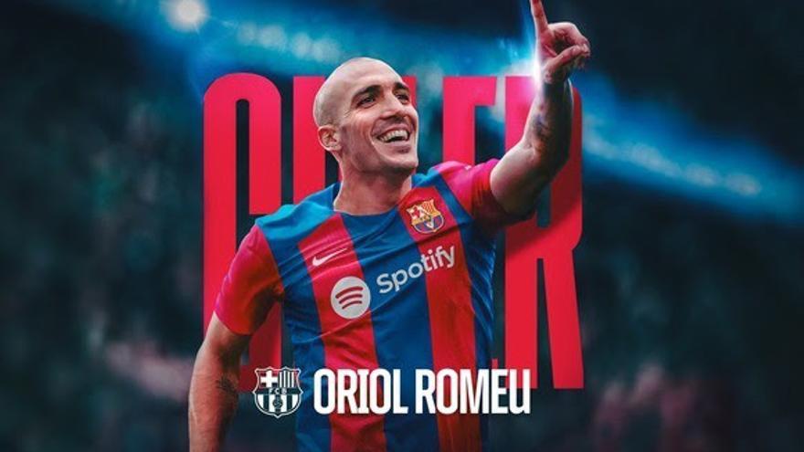 Cariñoso recibimiento a Oriol Romeu en el Barça.