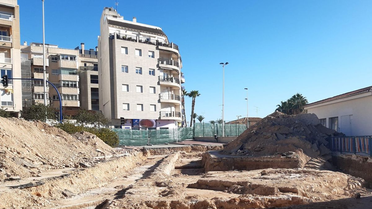 Imagen de alguna de las estructuras halladas en las excavaciones en la zona del intercambiador de autobuses, junto al antiguo Grupo de Empresa