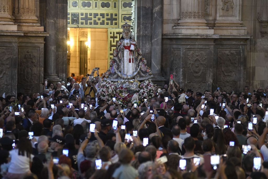 Bajada de la Virgen de la Fuensanta desde su Santuario hasta el templo catedralicio de Murcia