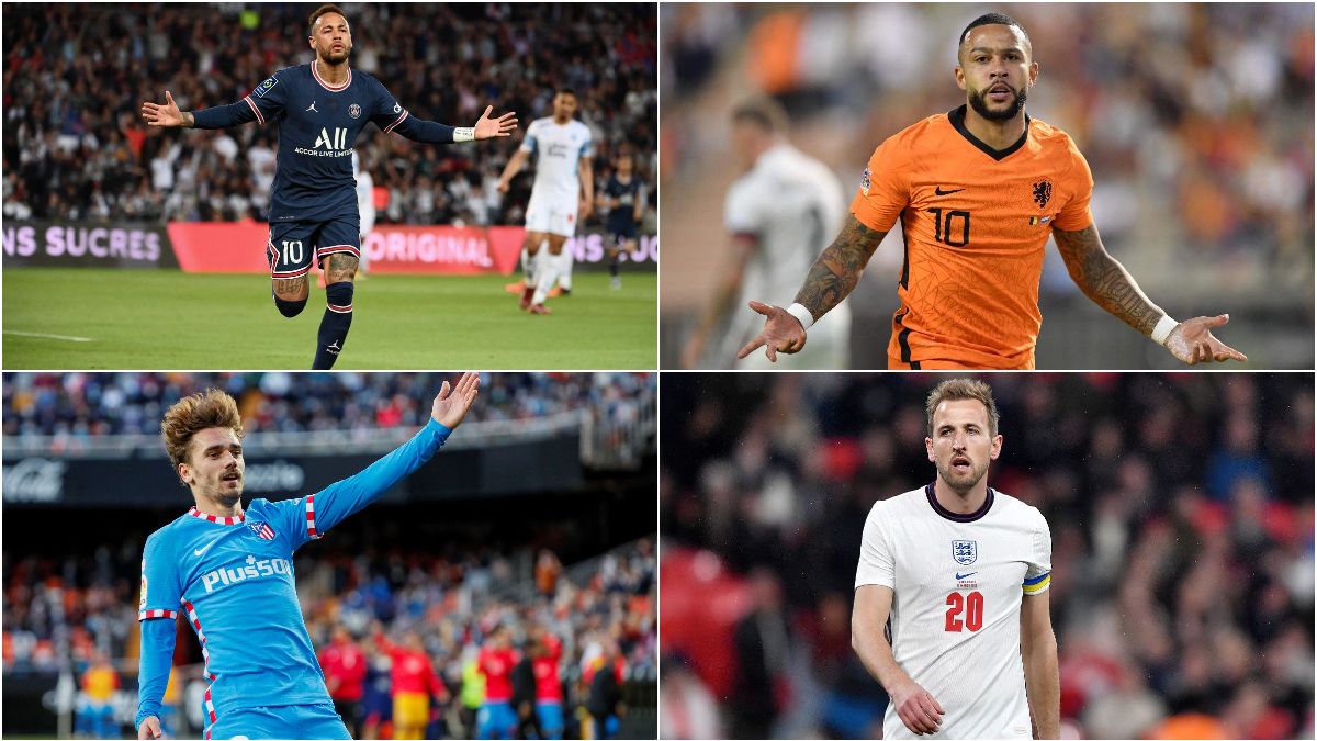 Neymar, Memphis, Griezmann y Kane buscan ser los máximos goleadores de sus selecciones