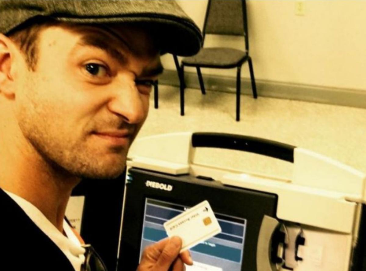 Justin Timberlake vota y se mete en un lio