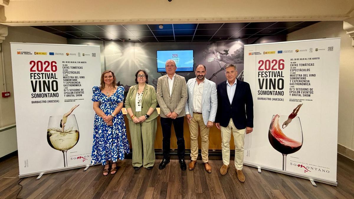 Un momento de la presentación del Festival Vino Somontano.