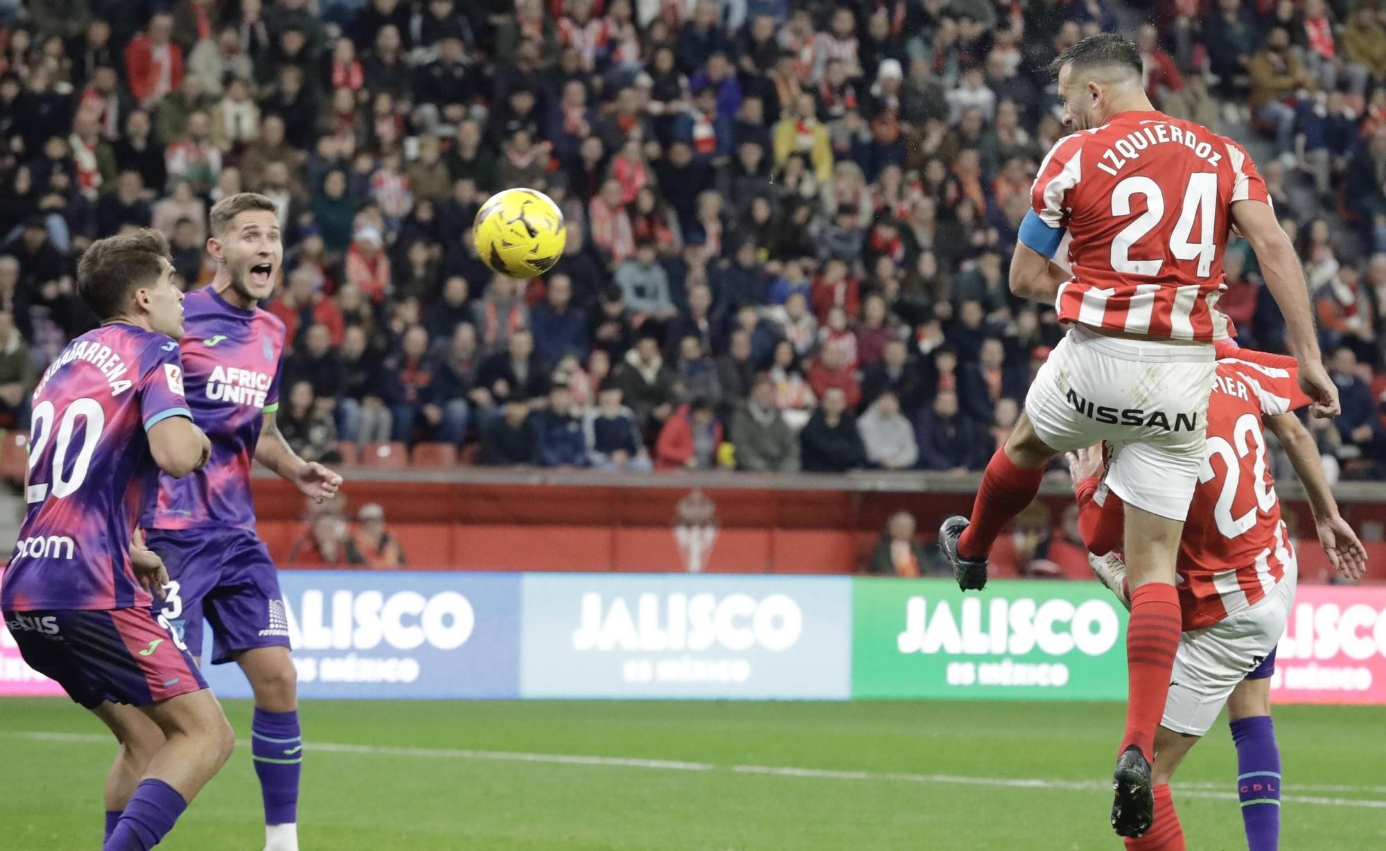 El partido entre el Sporting y el Leganés, en imágenes