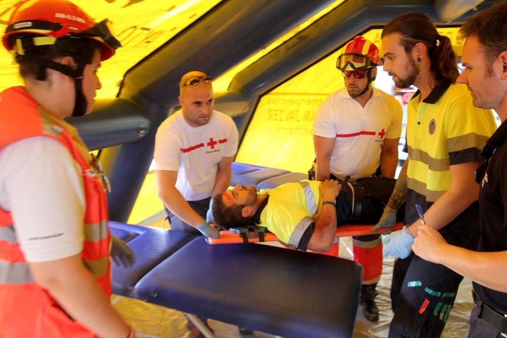 Simulacro de atropello múltiple en el campus de Cartagena de la UCAM