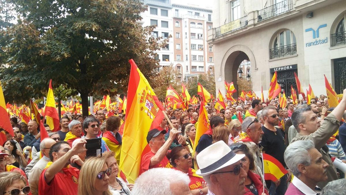 Manifestación contra el 1-0 en Zaragoza