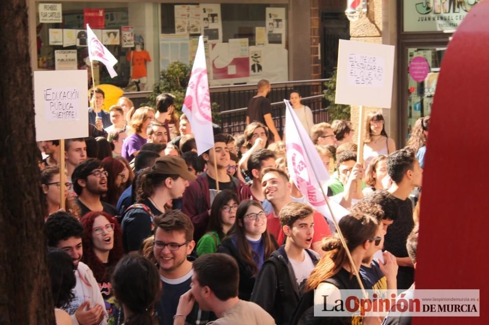 Protestas por Educación por las calles de Murcia