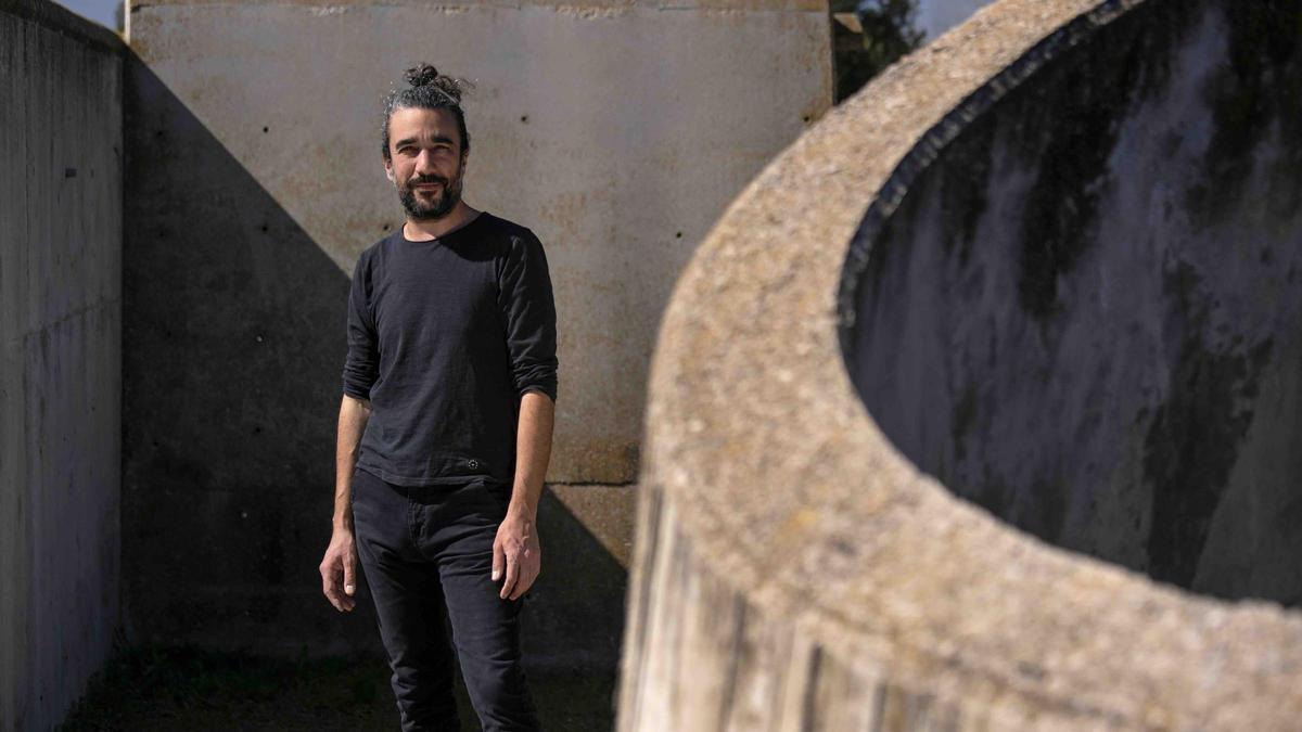 Carles Viarnès en el Cementeri Nou d'Igualada