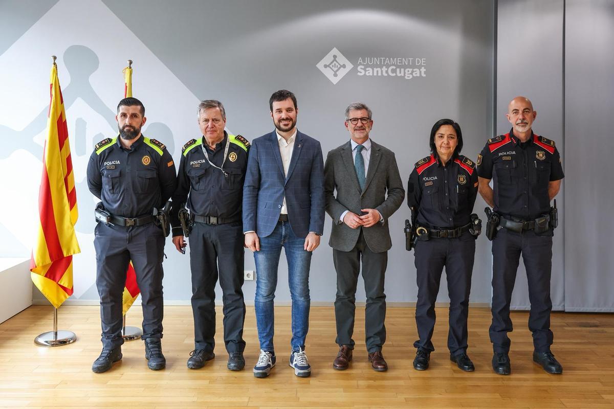Reunión entre el Ayuntamiento de Sant Cugat y los cuerpos de policía para realizar el balance anual de seguridad