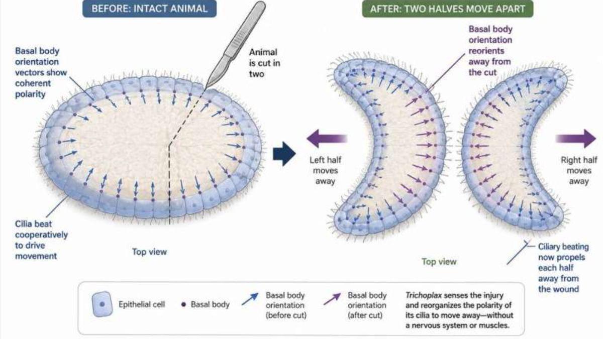 BIOLOGÍA / Una masa marina sin cerebro, nervios ni músculos detecta el tacto y huye en segundos