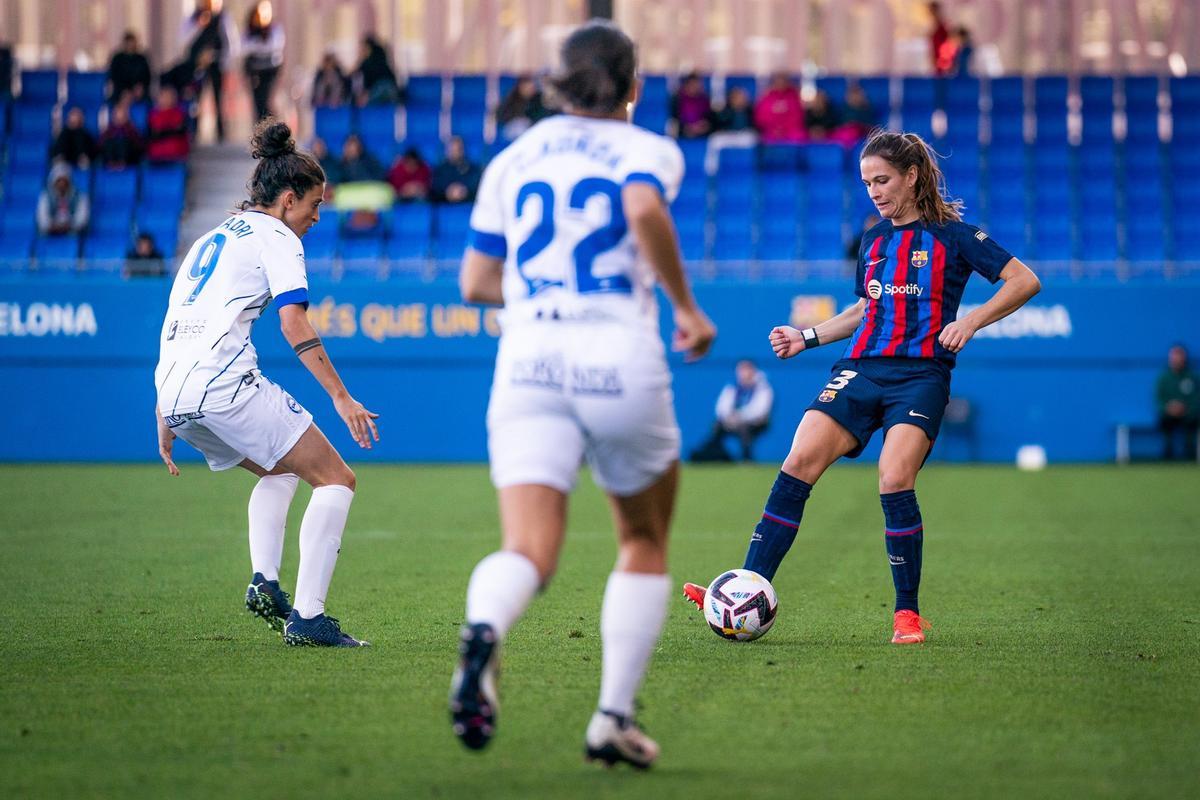 Laia Codina durant un patit contra l'Alabès