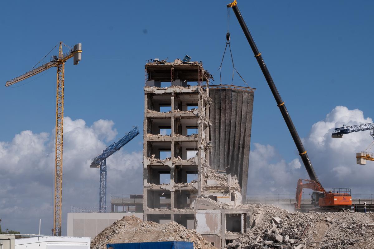 Imagen de una semana antes de finalizar el derribo