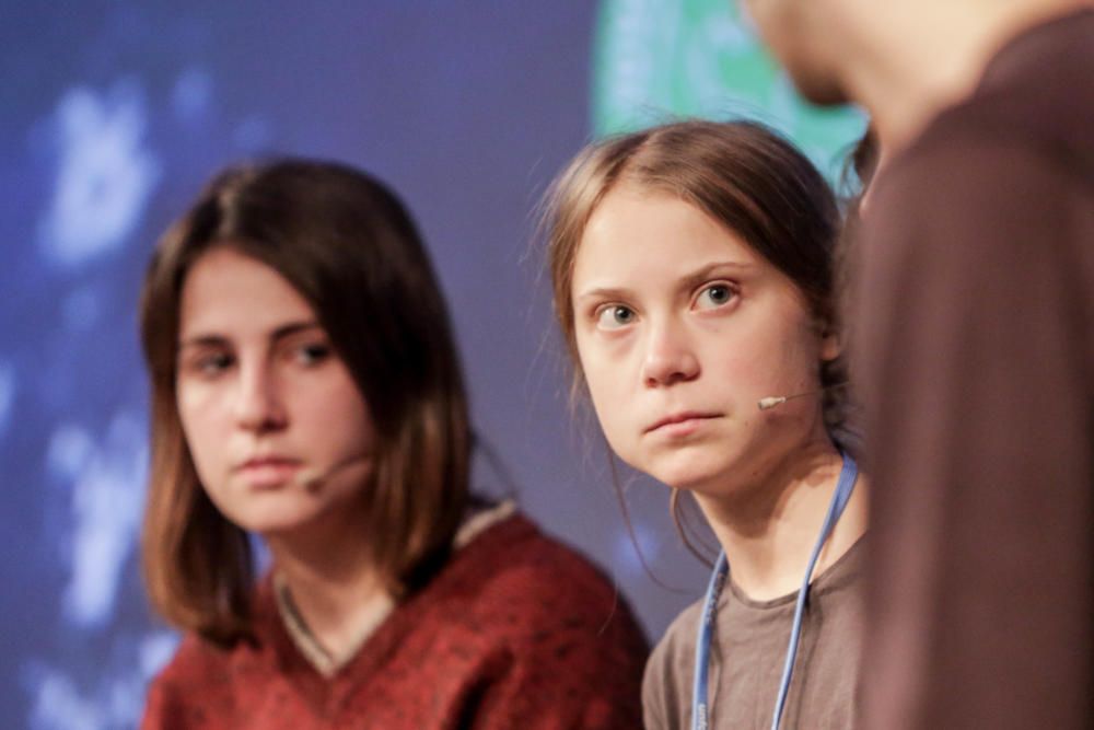 Greta Thunber en la cumbre del clima.