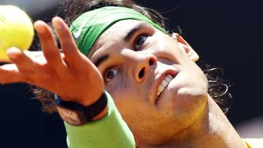 Rafa Nadal en un momento de su partido con Feliciano López.