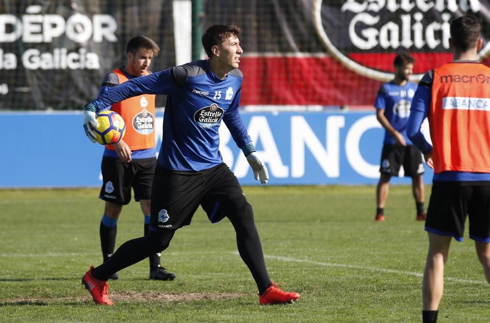 Último entrenamiento antes del Dépor-LasPalmas