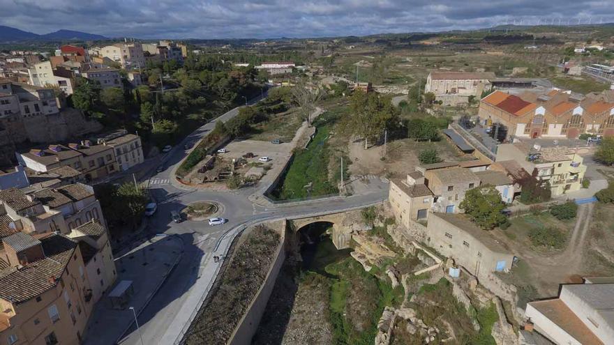 Imágenes de dron del centro de L'Espluga de Francolí, un año después de la riada