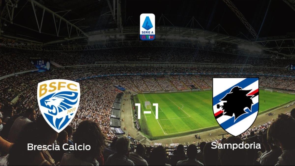 El Brescia Calcio y la Sampdoria se reparten los puntos en el Stadio Mario Rigamonti (1-1)