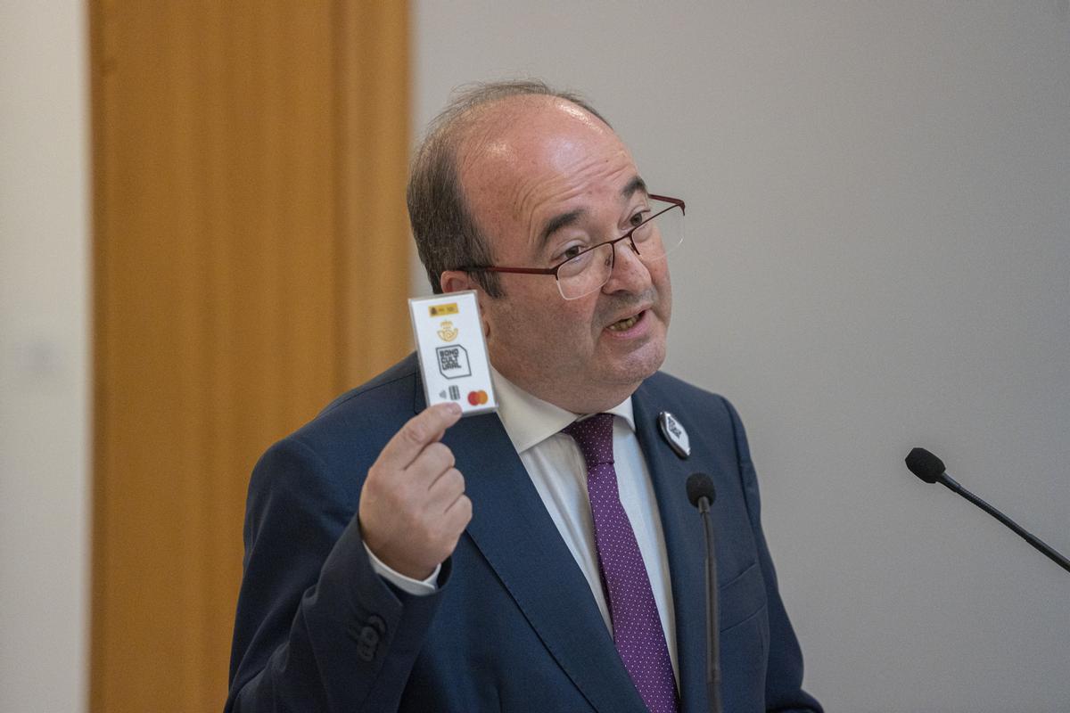 Miquel Iceta, en la presentación del Bono Cultural.