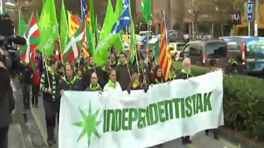 Manifestación por la independencia del País Vasco en el Día de la Constitución
