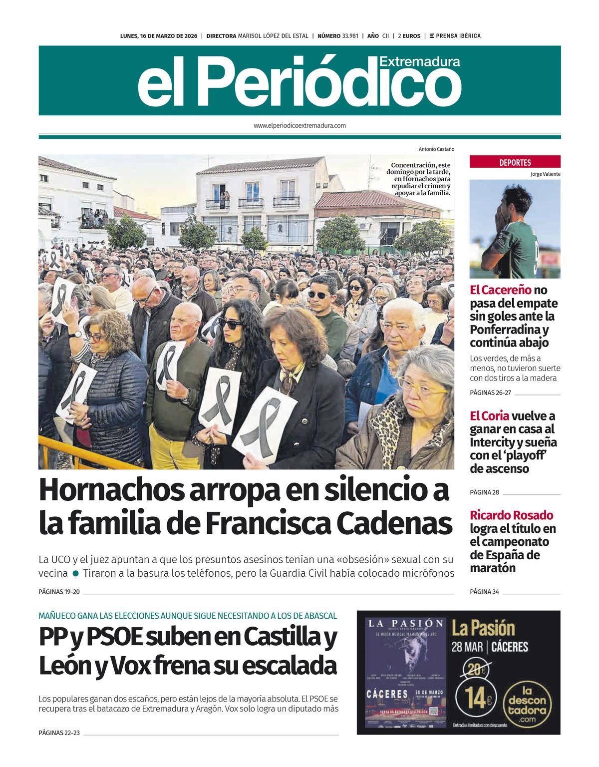 Consulta la portada correspondiente al día 16 de marzo de 2026