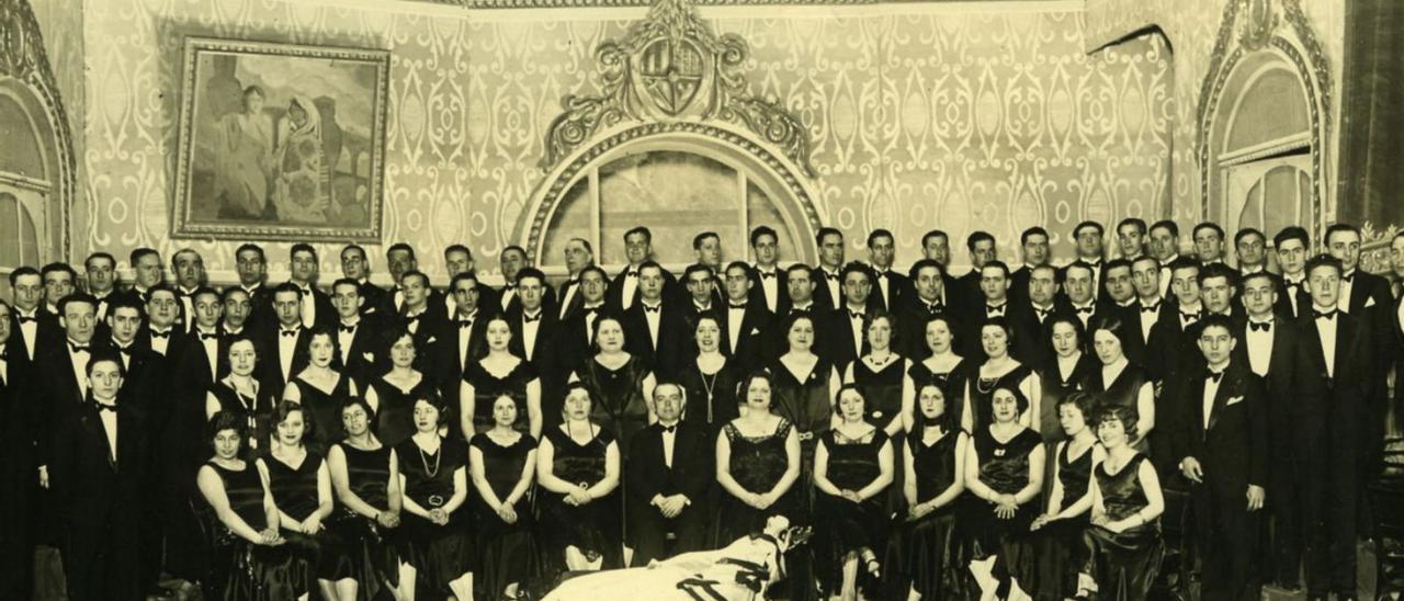 La coral polifónica El Eco, en los años veinte de A Coruña.   | // LA OPINIÓN