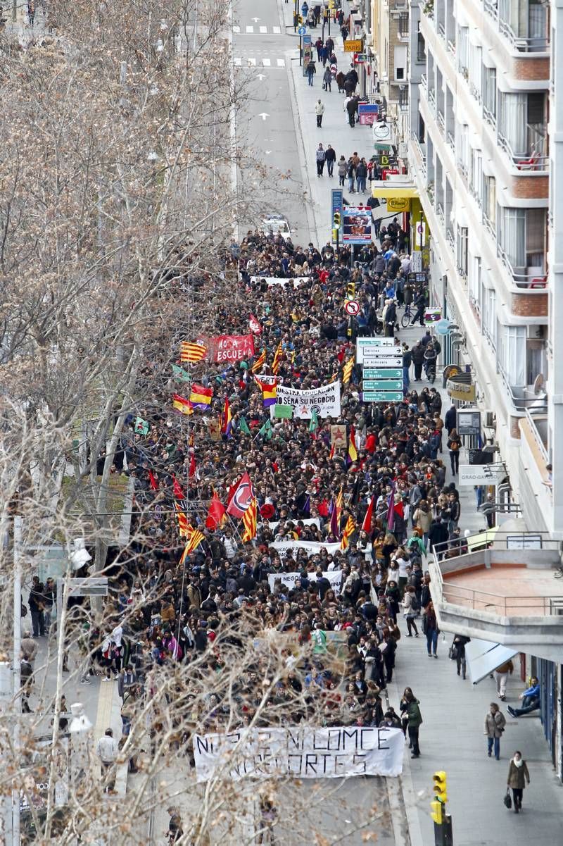 Manifestación estudiantes en contra del 3+2