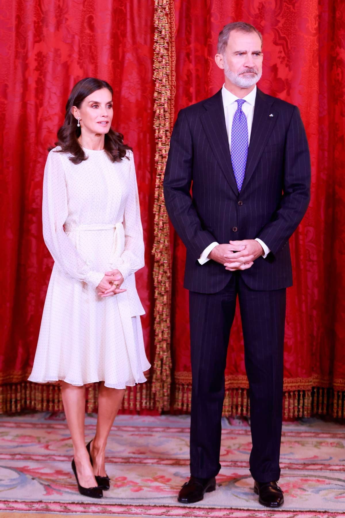 La reina Letizia y el rey Felipe VI, anfitriones del presidente y la primera dama de Paraguay