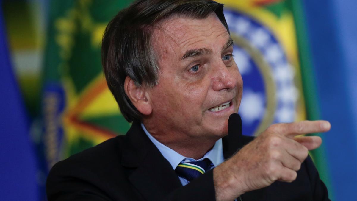 Jair Bolsonaro, en una conferencia de prensa.