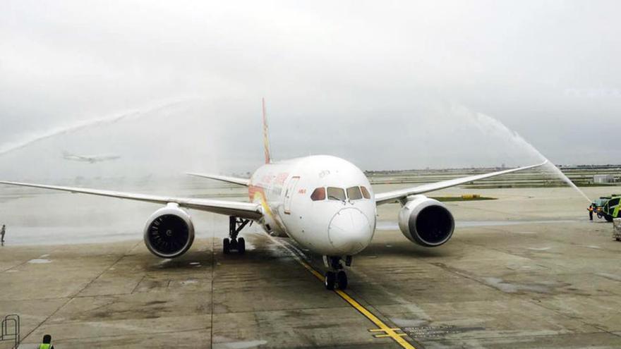 Imagen del avión de Hainan Airlines que ha completado el vuelo // FB