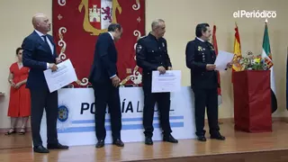 Vídeo | Así ha sido el acto institucional de la festividad de la Virgen del Carmen, patrona de la policía local de Cáceres