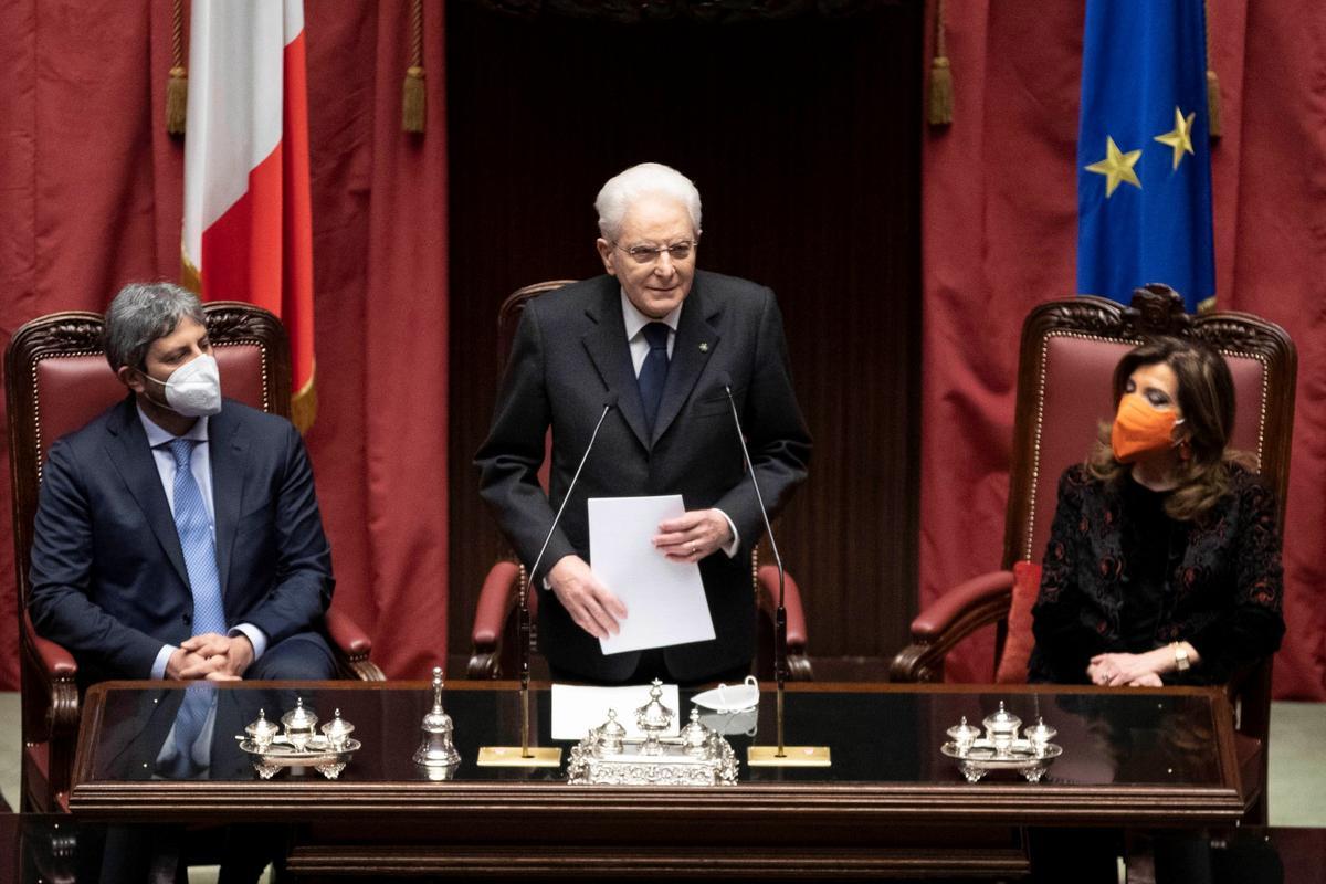 Sergio Mattarella, en el acto de jura de su cargo como presidente de Italia.