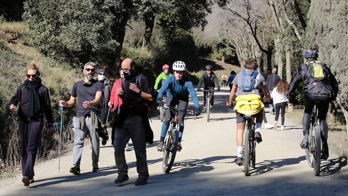 Ambiente en el Parc de Collserola, cerca del Tibidabo.