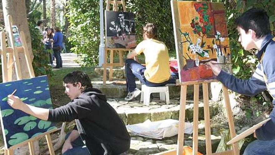 Pintar al aire libre y en el jardín del Hort del Xocolater.