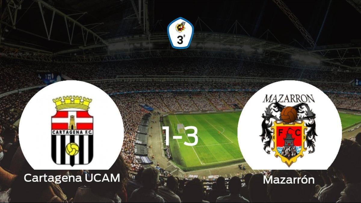 El Mazarrón FC se lleva los tres puntos frente al Cartagena F.C. UCAM (1-3)