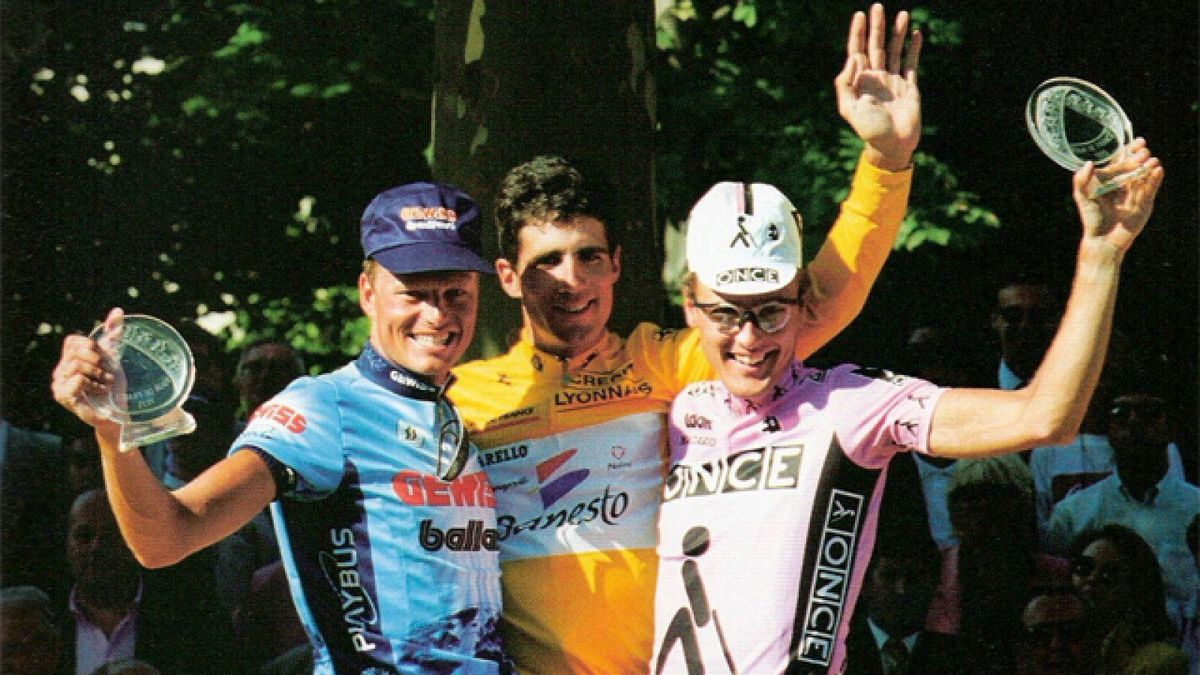 El podio del Tour de Francia de 1995.