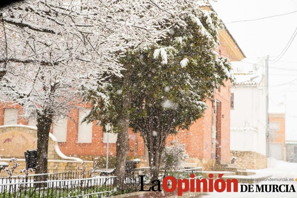 Nieve en las pedanías altas del Noroeste