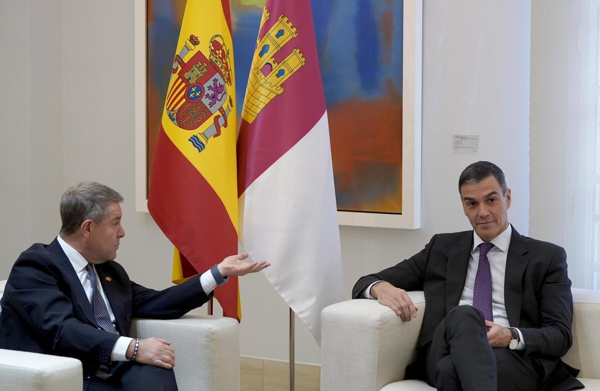 Sánchez recibe a López Miras, Mazón y Page Sánchez recibe a López Miras, Mazón y Page