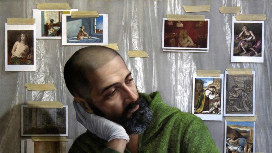 El autorretrato «melancólico» de Jesús Herrera, que se expone en Dinamarca.