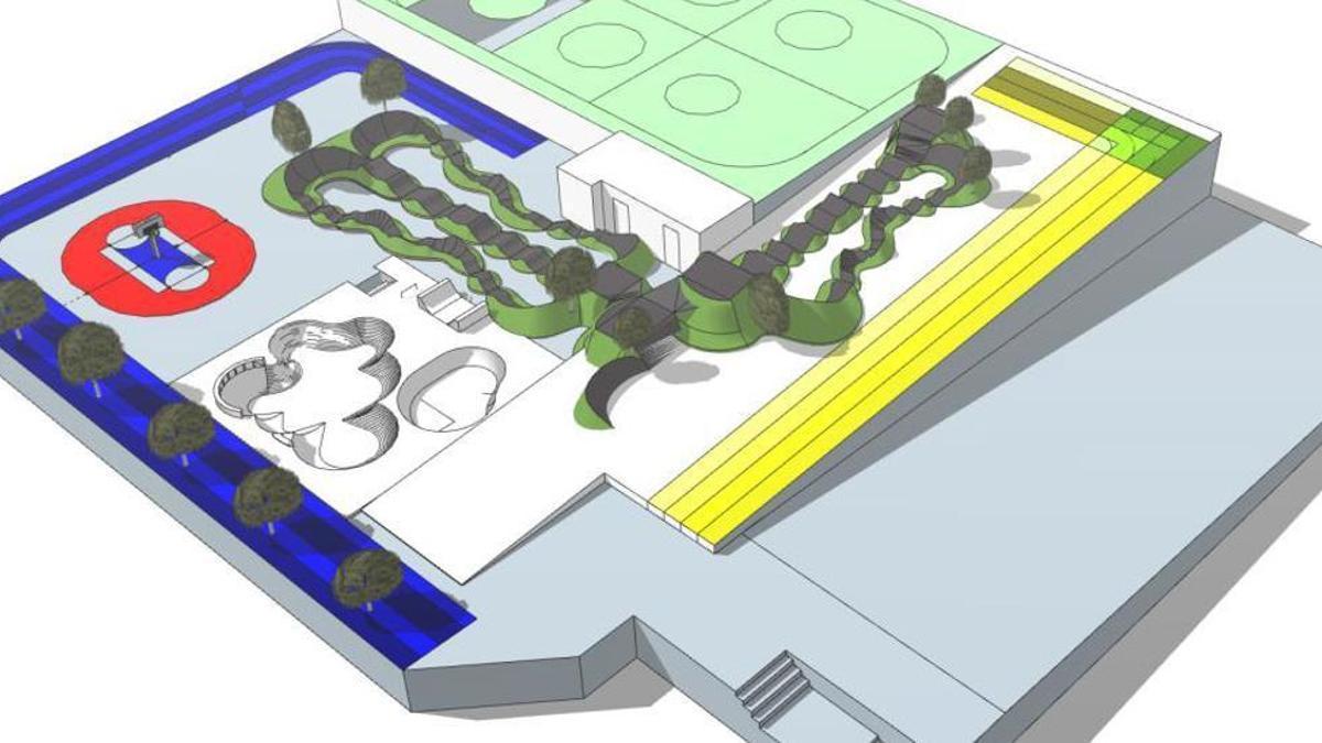Maqueta del Pump Track de Santa Cruz.