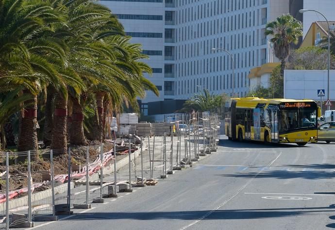 04-03-2020 LAS LPALMAS DE GRAN CANARIA. Obras de la metroguagua paralizadas en la calle Alicante. Fotógrafo: ANDRES CRUZ  | 04/03/2020 | Fotógrafo: Andrés Cruz