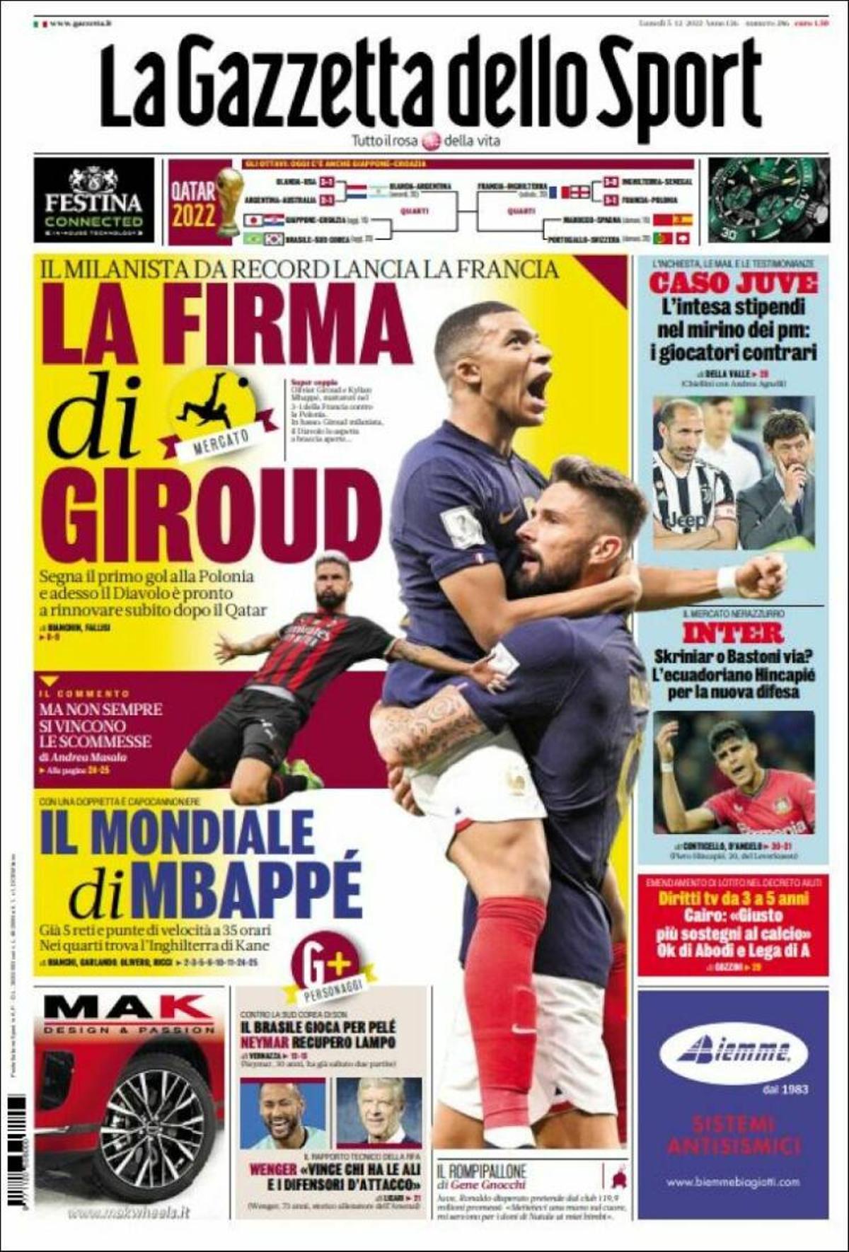 La prensa internacional, rendida a Mbappé e Inglaterra