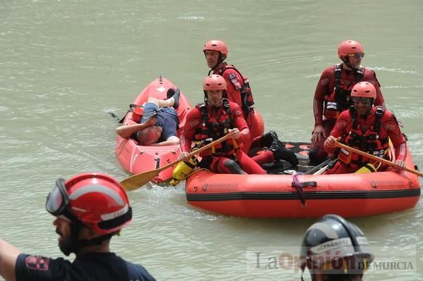 Simulacro en el río Segura